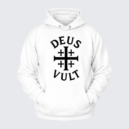Plush Fleece-Lined Hoodie - Deus Vult