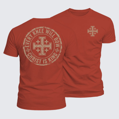 Luxe Mercerized Cotton Tee -  Every Knee Will Bow