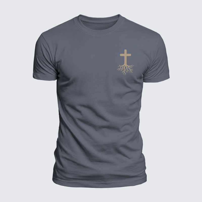 [Copy]Luxe Mercerized Cotton Tee - Tattered Flag Cross 