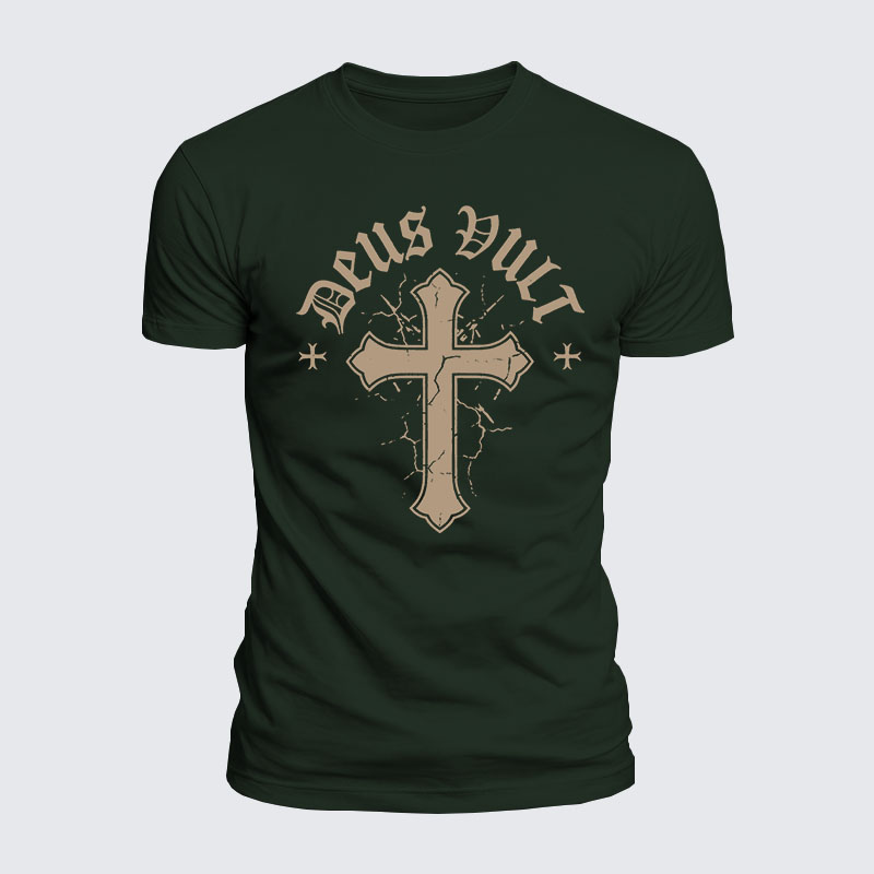 Luxe Mercerized Cotton Tee - Deus Vult