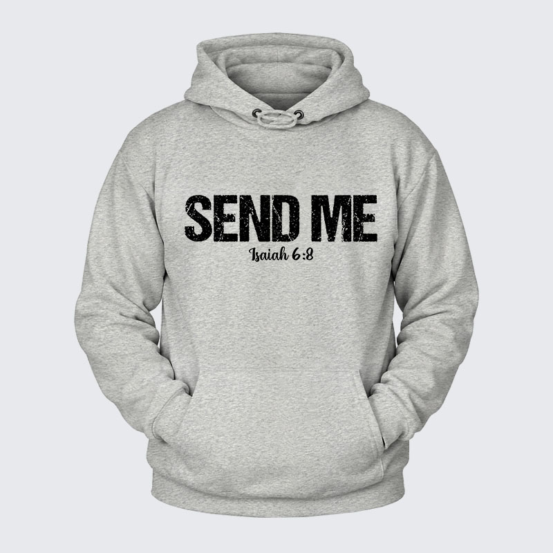 Plush Fleece-Lined Hoodie - Isaiah 6:8 - SEND ME