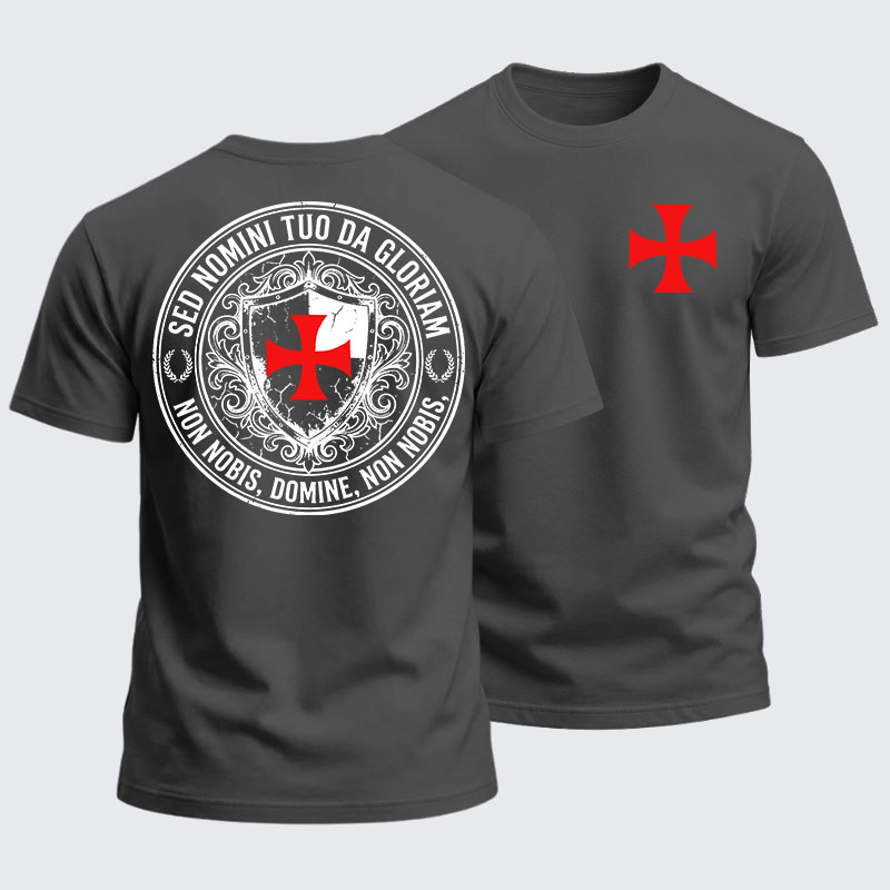 Heavyweight Cotton Tee - Non Nobis Domine, Non Nobis, Sed Nomini Tuo Da Gloriam