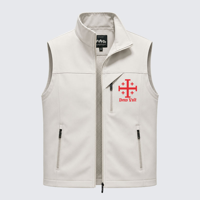 Jerusalem Cross Deus Vult Outdoor Quick-dry Vest