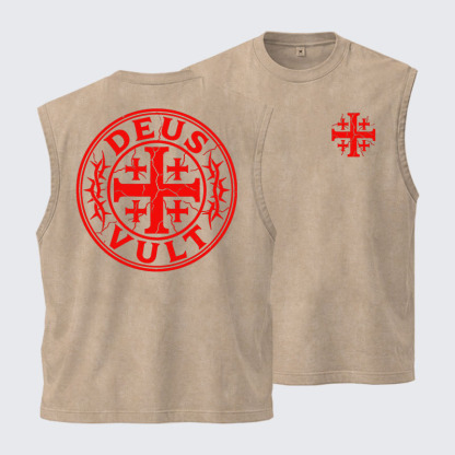 Washed Tank Top - Deus Vult