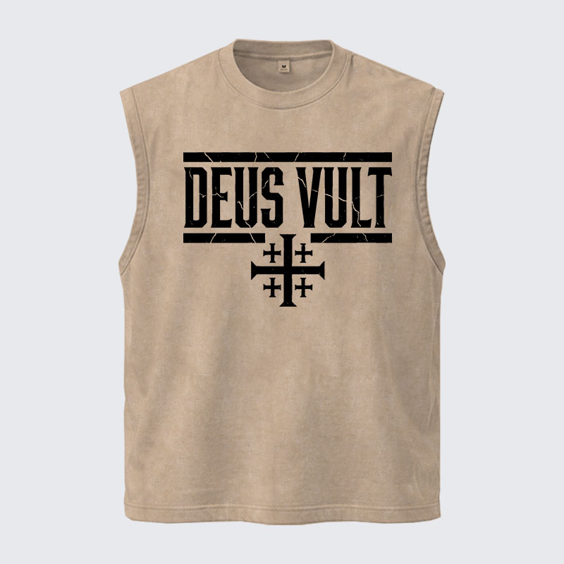 Washed Tank Top - Deus Vult