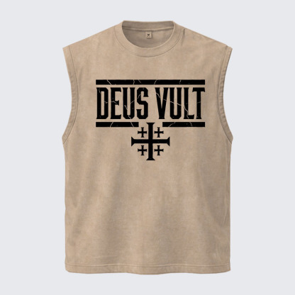 Washed Tank Top - Deus Vult