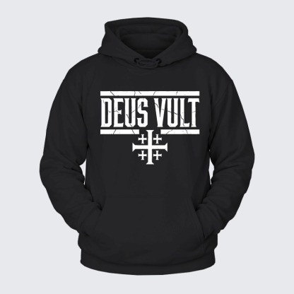 Plush Fleece-Lined Hoodie - Deus Vult