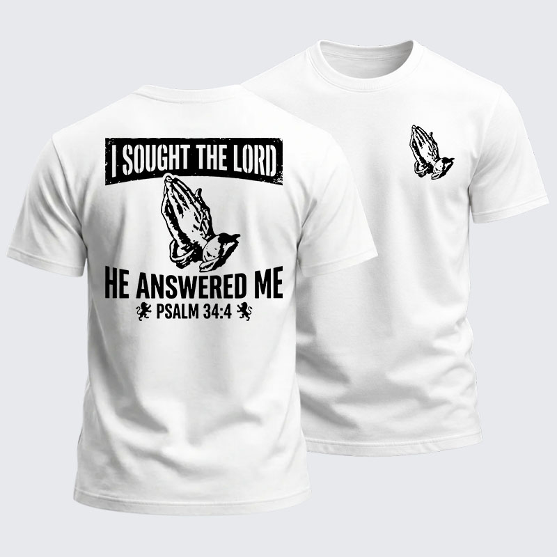 Heavyweight Cotton Tee - I Sought The Lord