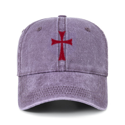Heritage Washed Cap-Knights Templar Crusader Cross