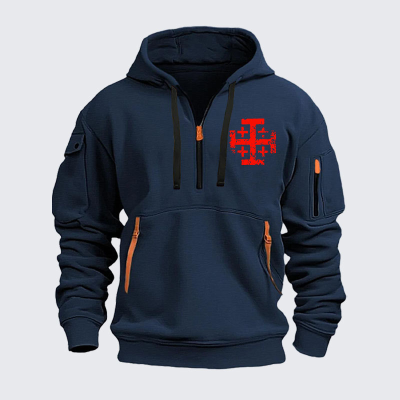 Zipper Hoodies - Knights Templar Jerusalem Cross