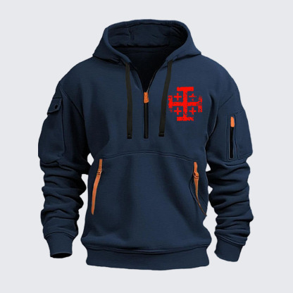 Zipper Hoodies - Knights Templar Jerusalem Cross