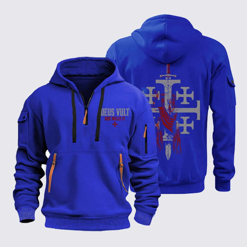 Zipper Hoodies - Deus Vult: God Wills It