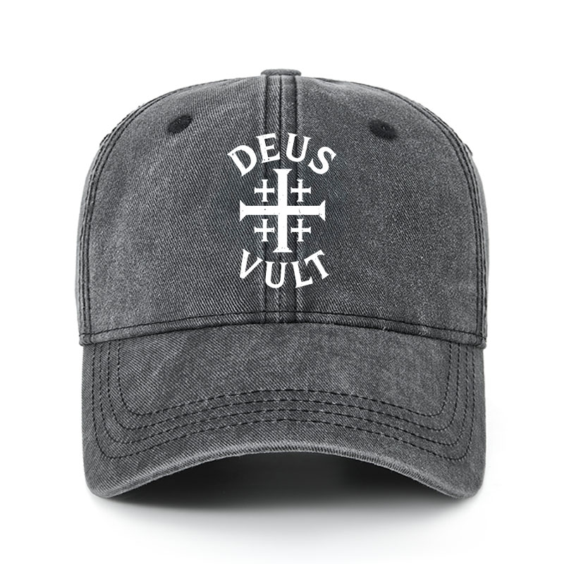 Heritage Washed Cap-Deus Vult