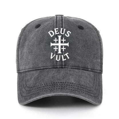 Heritage Washed Cap-Deus Vult