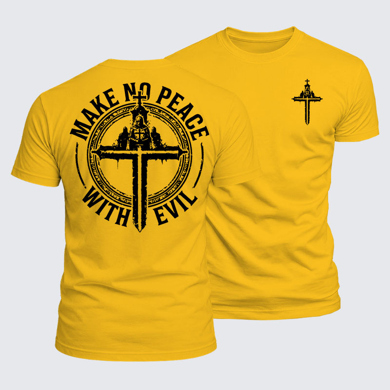 Luxe Mercerized Cotton Tee - Make No Peace With Evil