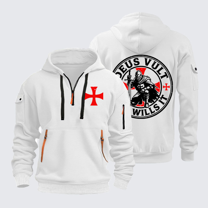 Zipper Hoodies - Knights Templar Deus Vult