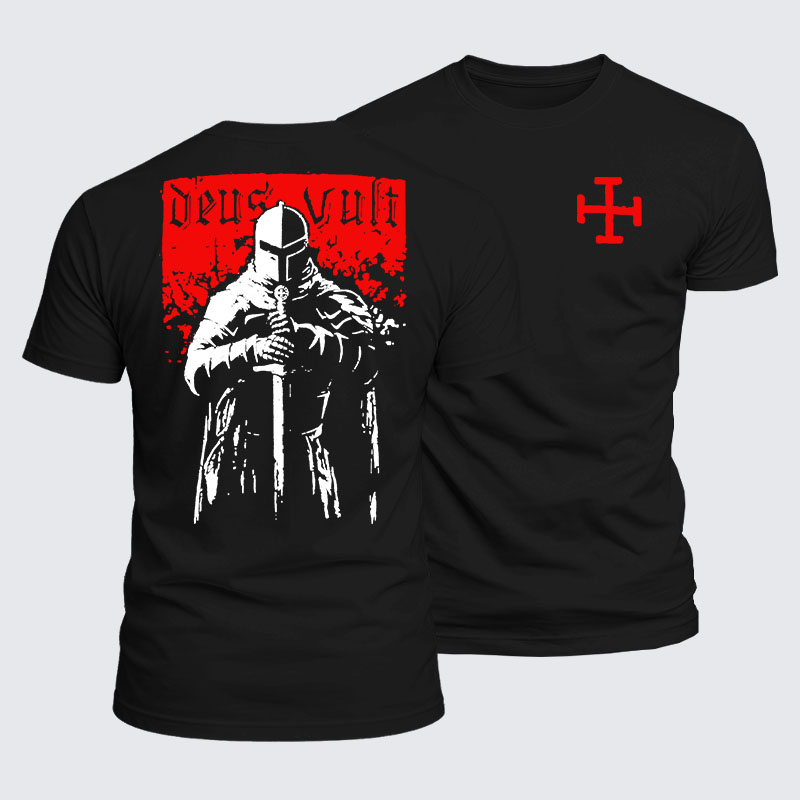 Man Of God Husband Dad Jesus God Christian Cotton T-Shirt