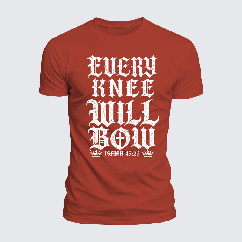 [Copy]Luxe Mercerized Cotton Tee -  Every Knee Will Bow