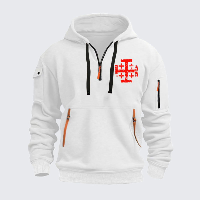 Zipper Hoodies - Knights Templar Jerusalem Cross