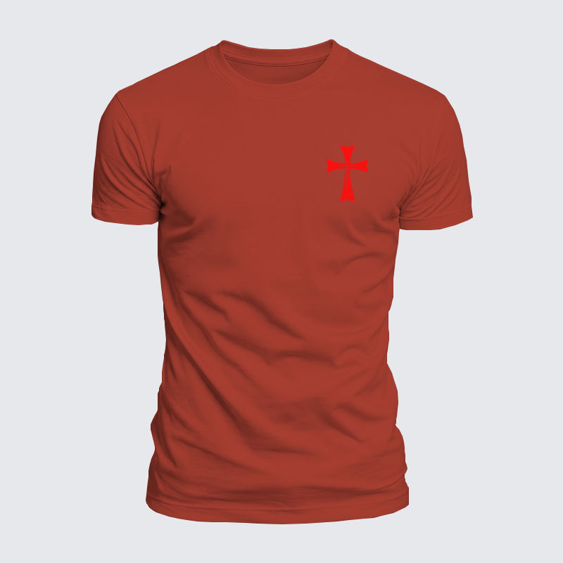 Luxe Mercerized Cotton Tee - Knights Templar Crusader Cross Faith