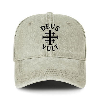 Heritage Washed Cap-Deus Vult