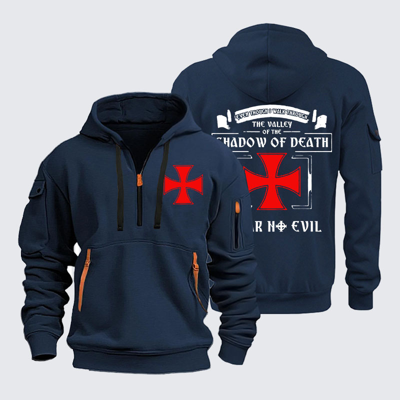Zipper Hoodies - Even Though I Walk Through The Valley Of The Shadow Of Death, I Fear No Evil.