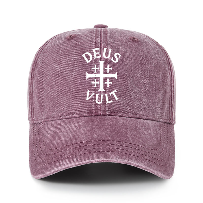 Heritage Washed Cap-Deus Vult
