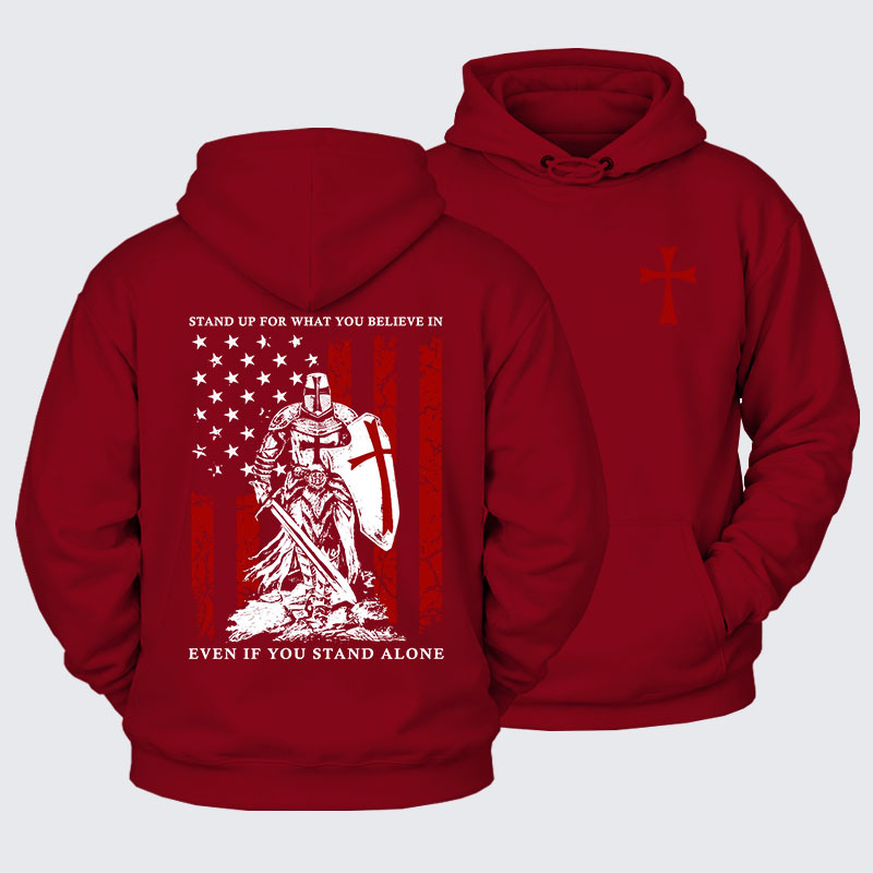Plush Fleece-Lined Hoodie - Stand Up For What You Believe