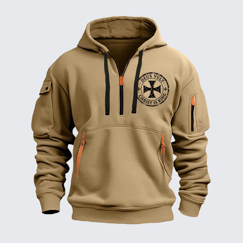 Zipper Hoodies - Deus Vult Christ Is King