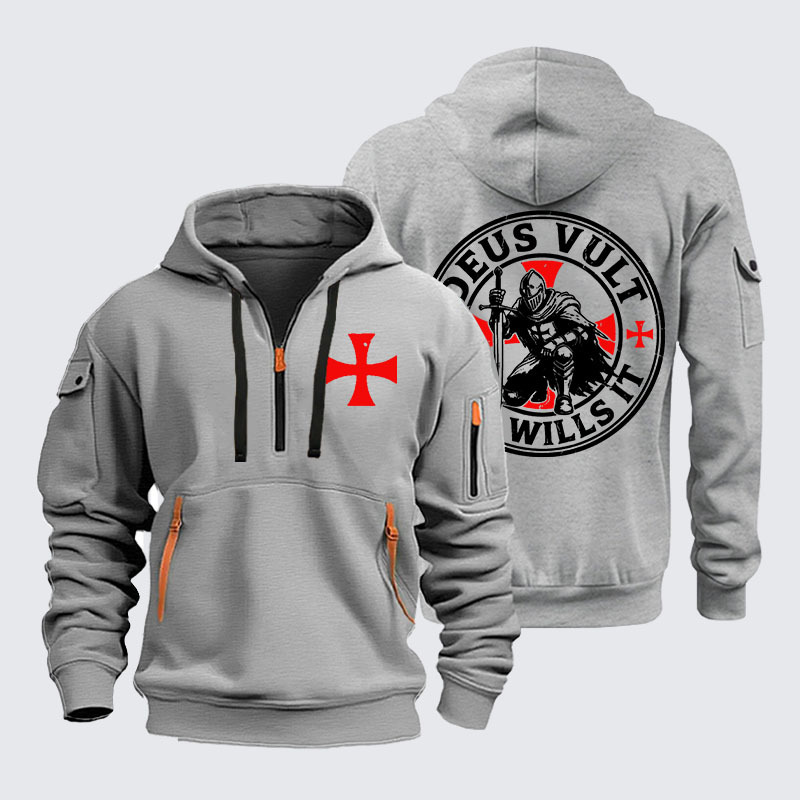 Zipper Hoodies - Knights Templar Deus Vult