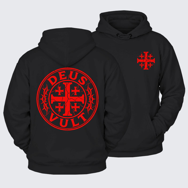 Plush Fleece-Lined Hoodie - Deus Vult