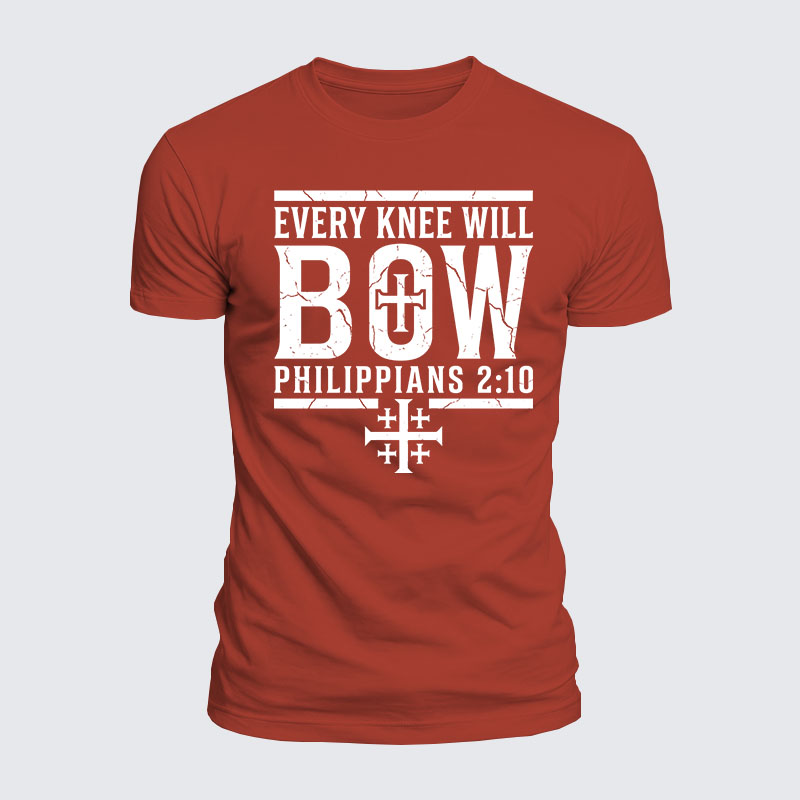 Luxe Mercerized Cotton Tee -  Every Knee Will Bow