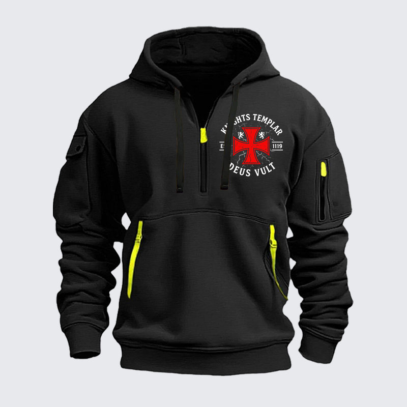Zipper Hoodies - Knights Templar Deus Vult
