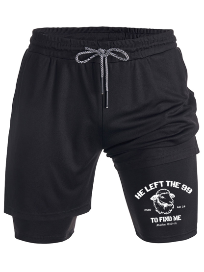 He left the 99 to Find Me Christian Performance Shorts