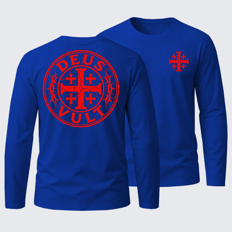 Deus Vult Cotton Long Sleeve T-Shirt