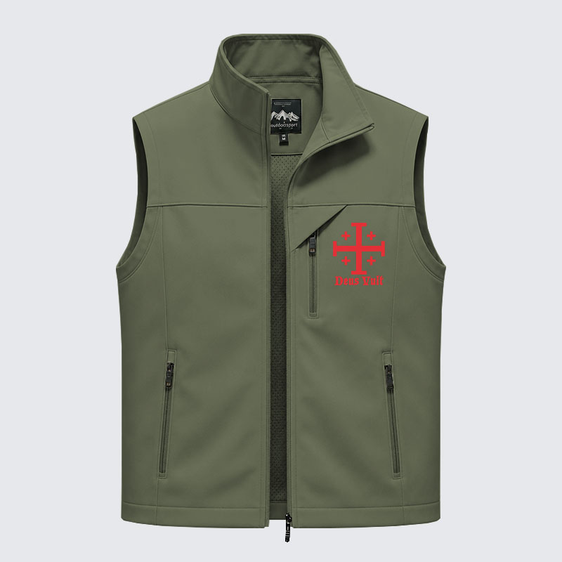 Jerusalem Cross Deus Vult Outdoor Quick-dry Vest