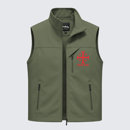 Jerusalem Cross Deus Vult Outdoor Quick-dry Vest