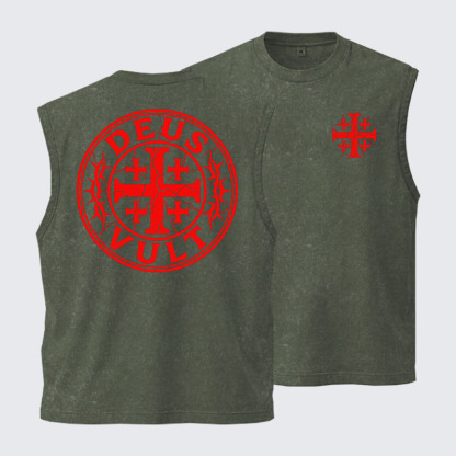 Washed Tank Top - Deus Vult