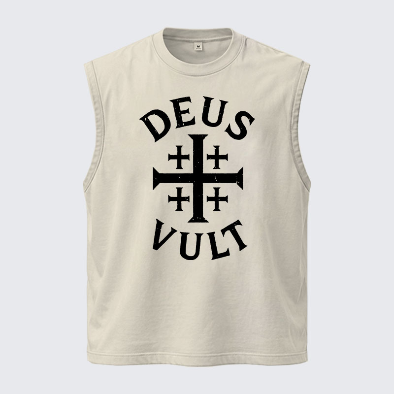 Washed Tank Top - Deus Vult
