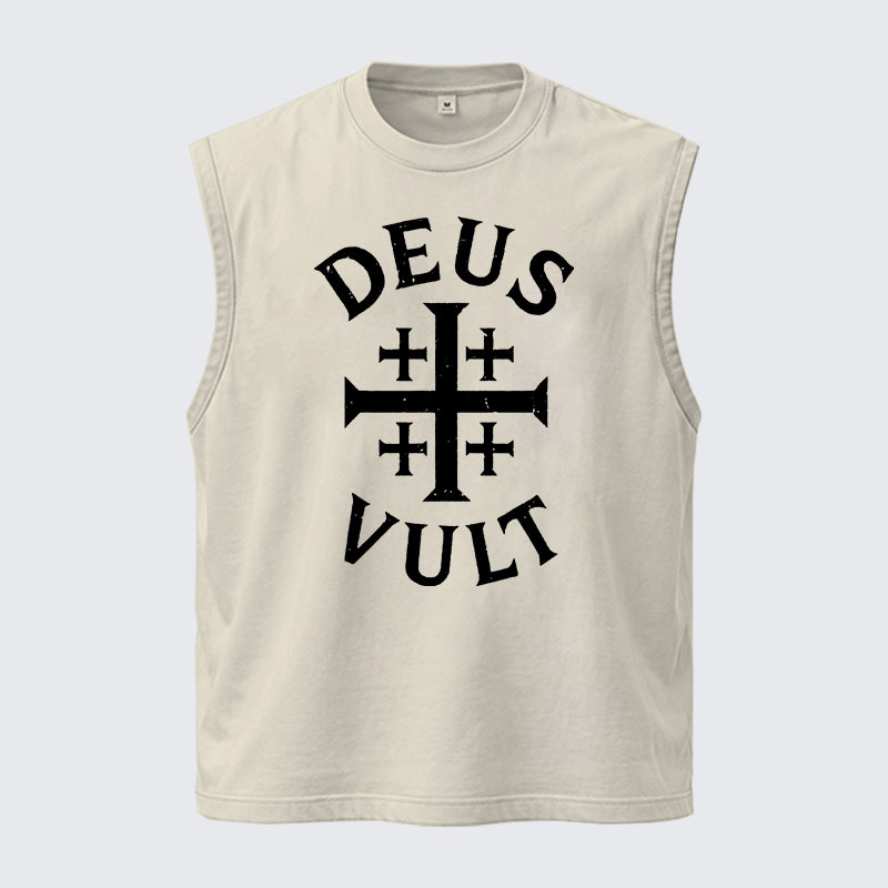 Washed Tank Top - Deus Vult