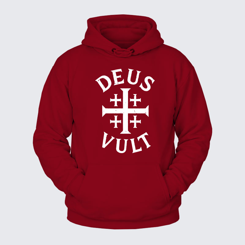 Plush Fleece-Lined Hoodie - Deus Vult