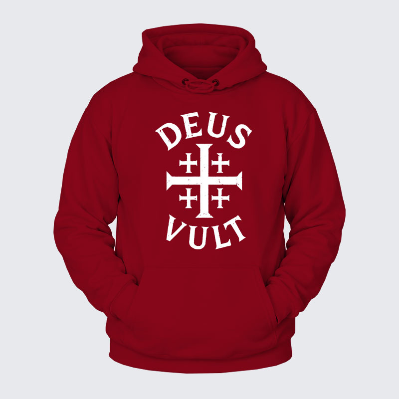 Plush Fleece-Lined Hoodie - Deus Vult