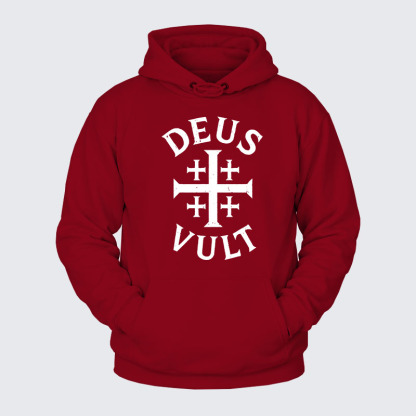 Plush Fleece-Lined Hoodie - Deus Vult