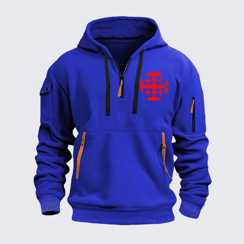 Zipper Hoodies - Knights Templar Jerusalem Cross