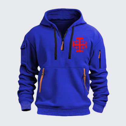 Zipper Hoodies - Knights Templar Jerusalem Cross