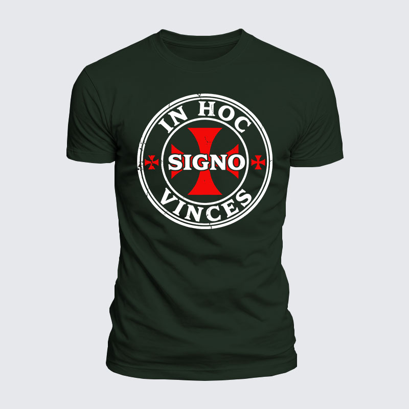 [Copy]Luxe Mercerized Cotton Tee - In Hoc Signo Vinces 