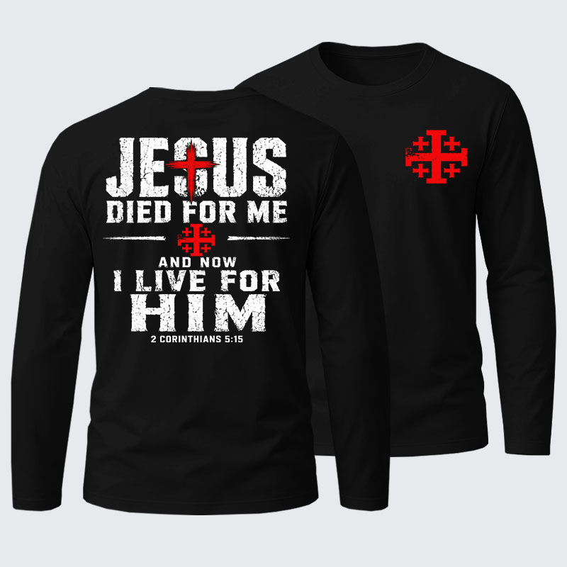 Men's  faith God'S Strong Hand Is Over My Life Long Sleeve T-Shirt