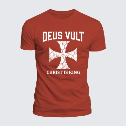 Luxe Mercerized Cotton Tee - Deus Vult Christ Is King