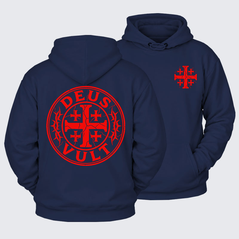 Plush Fleece-Lined Hoodie - Deus Vult