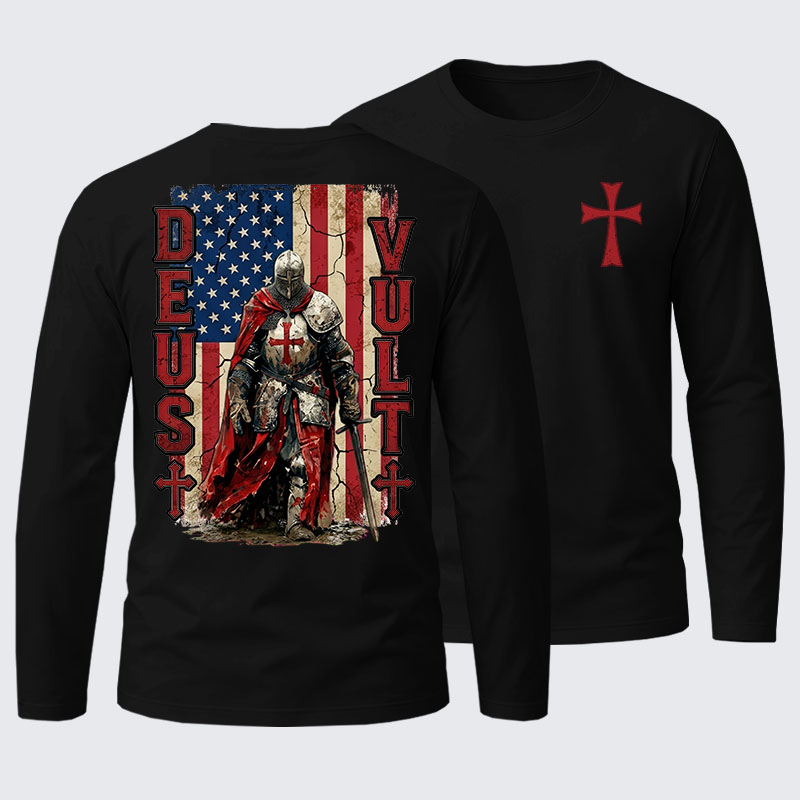 Men's  faith God'S Strong Hand Is Over My Life Long Sleeve T-Shirt